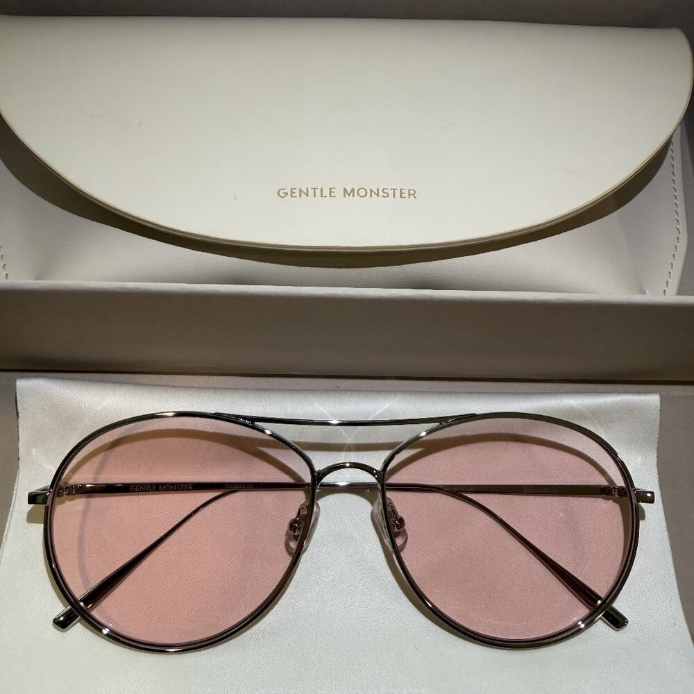 Sold Out Gentle Monster Ranny Ring Titanium Clear Pink Sunglasses ASO Aimee Song